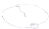 Enkelbandjes zilver 925 Sterling dikte 1mm - verstelbaar maat 21-24cm TBE53