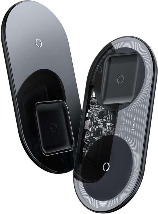 Uitputten Vlot kamp Baseus 2-in-1 Wireless Charging Pad Pro Edition - Zwart | bol.com