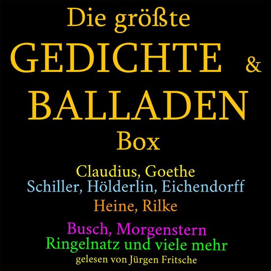 Die größte Gedichte und Balladen Box: 800 Meisterwerke - cover