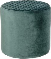 House Collection Velvet Poef Ø 34 cm Runa Groen