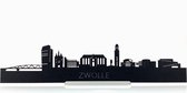 Standing Skyline Zwolle Zwart hout - 40 cm - Woon decoratie om neer te zetten en om op te hangen - Meer steden beschikbaar - Cadeau voor hem - Cadeau voor haar - Jubileum - Verjaardag - Housewarming - Aandenken aan stad - WoodWideCities