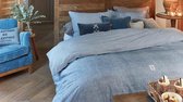 Riviera Maison Gingham Dekbedovertrek - Tweepersoons - 200x200/220 cm - Blue