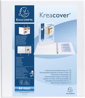 10x Ringmap Kreacover PP personaliseerbaar - 2 vakken - 2D-ringen 40mm - A4 maxi, Wit
