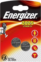 Bol.com Energizer CR2025 Lithium Button Cell Battery 3 V - 2 stuks aanbieding