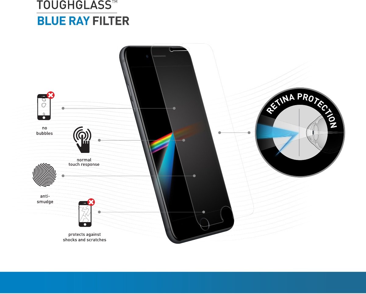 AVANCA Beschermglas Lichtfilter Filter iPhone 6 Plus - Screen Protector - Tempered Glass - Gehard Glas - Ultra Dun - Protectie glas