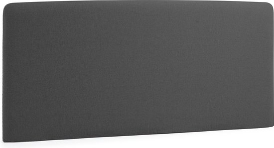 Kave Home - Dyla bedhoofdbord met afneembare hoes in zwart voor bed van 160 cm