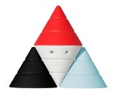 HIX - Nordic Colors, 4 cônes de construction convertibles en caoutchouc de silicone élastique, en boîte 8,2x8,2x14,3cm, 0+
