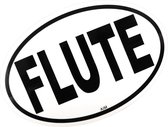 Ovalen sticker Flute
