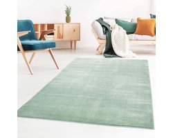 foto van Effen vloerkleed velours Gala - mintgroen 160x230 cm