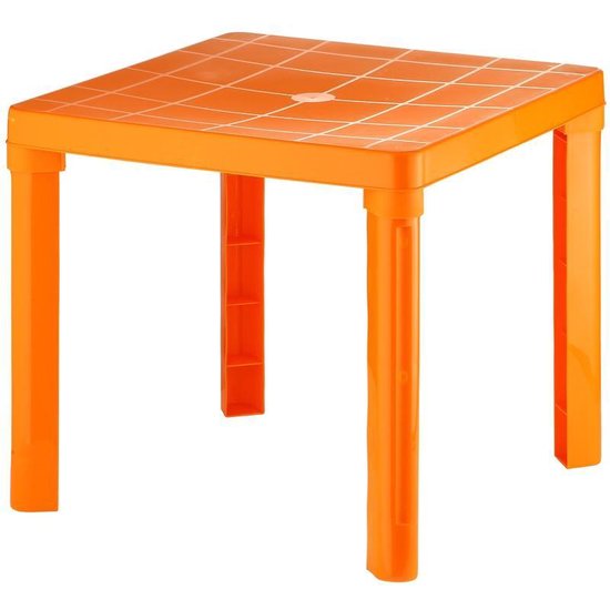Oranje kunststof buiten tafeltje met 2 stoelen - Tuinmeubelen voor kinderen  - Tuinset... | bol.com