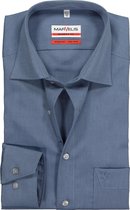 MARVELIS modern fit overhemd - rook blauw - Strijkvrij - Boordmaat: 42