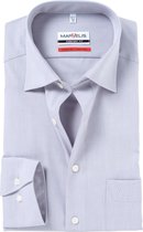 MARVELIS comfort fit overhemd - grijs - Strijkvrij - Boordmaat: 44