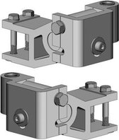 Buis aansluiting Knikarmen 30x30mm wit