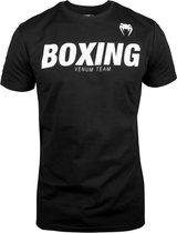 Venum Boxing VT T-Shirt - Katoen - Zwart met wit - L