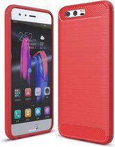 Huawei Honor 9 - Geborstelde TPU Cover - Rood