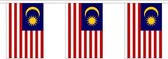 2x Ligne de drapeau extérieure Malaisie 3 mètres - Drapeau malaisien - Fournitures de fête des supporters - Décorations et décorations champêtres
