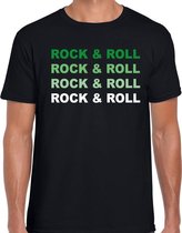 Rock and roll feest t-shirt zwart voor heren -  50s / fifties / kleding / shirt / outfit L