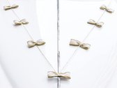 PartyDeco trouwauto decoratie strikken jute - 12x stuks - Bruiloft - just married