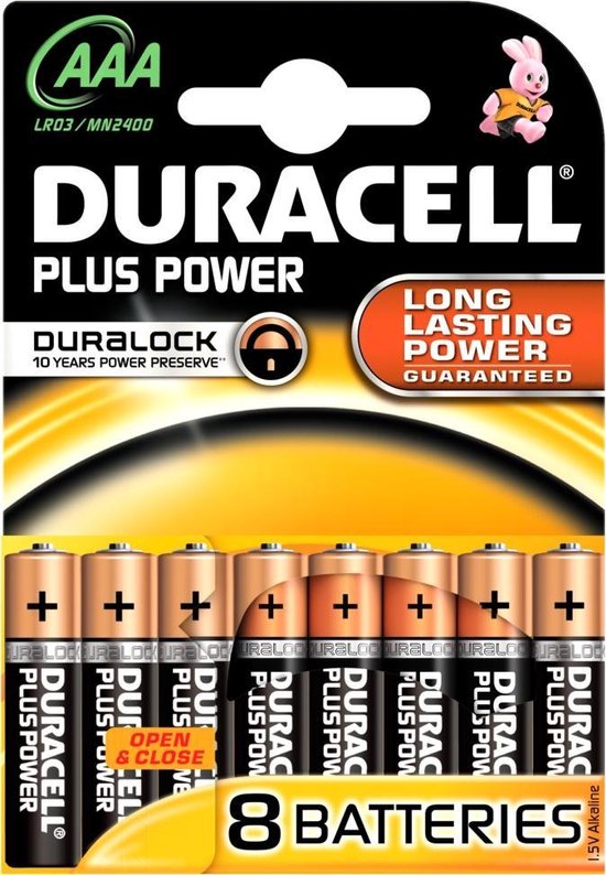 Duracell Plus Power AAA Alkaline Batterijen 8 (SO) Stuks