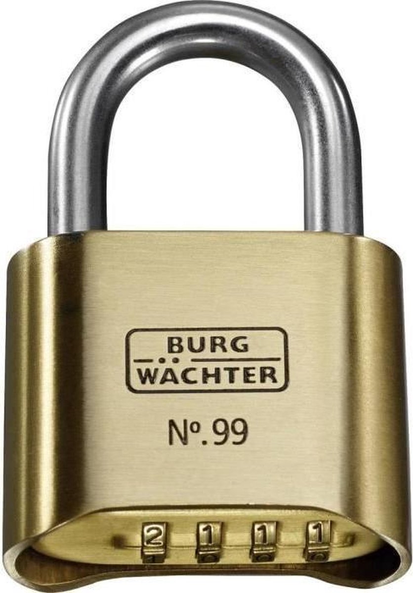 Burg Wächter No. 99 Ni 50 SB Hangslot Messing Cijferslot