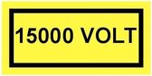 15000 volt sticker 100 x 50 mm