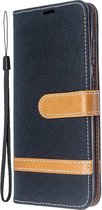 Denim Book Case - Samsung Galaxy S20 Hoesje - Zwart