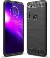 Armor Brushed TPU Back Cover - Motorola Moto G8 Power Hoesje - Zwart