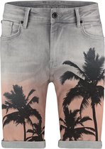 Purewhite -  Heren Slim Fit    Korte Broek  - Grijs - Maat 32