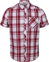 Regatta - Men's Deakin III Short Sleeve Checked Shirt - Outdoorshirt - Mannen - Maat 5XL - Wit