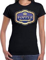 Topper glamour girl t-shirt voor de Toppers zwart dames - feest shirts 2XL