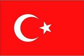 10x Binnen en buiten stickers Turkije 10 cm - Turkse vlag stickers - Supporter feestartikelen - Landen decoratie en versieringen