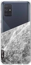 Casetastic Samsung Galaxy A71 (2020) Hoesje - Softcover Hoesje met Design - Marble Transparent Print