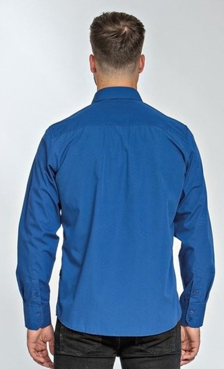 Heren overhemd kobalt blauw XL | bol.com