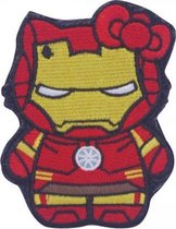 Iron Men Kitty Superhero and Villains Geborduurde Cosplay patch embleem met klittenband