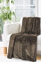 Luxe bed_deken_Brulo_Polyester_sprei _Bruin_150 x 200 cm