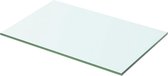 Wandschap transparant 50x25 cm glas