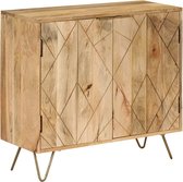 Dressoir 80x30x75 cm massief mangohout