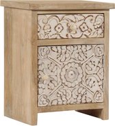 Nachtkastje 40x30x50 cm massief mangohout