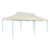 Partytent - Pop-up inklapbaar - Staal en polyester - Crème - 3x6 m