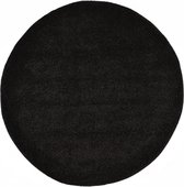 Vloerkleed shaggy hoogpolig 67 cm zwart