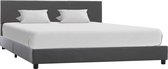 Bedframe kunstleer grijs 120x200 cm