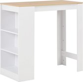 Bartafel met schap 110x50x103 cm wit