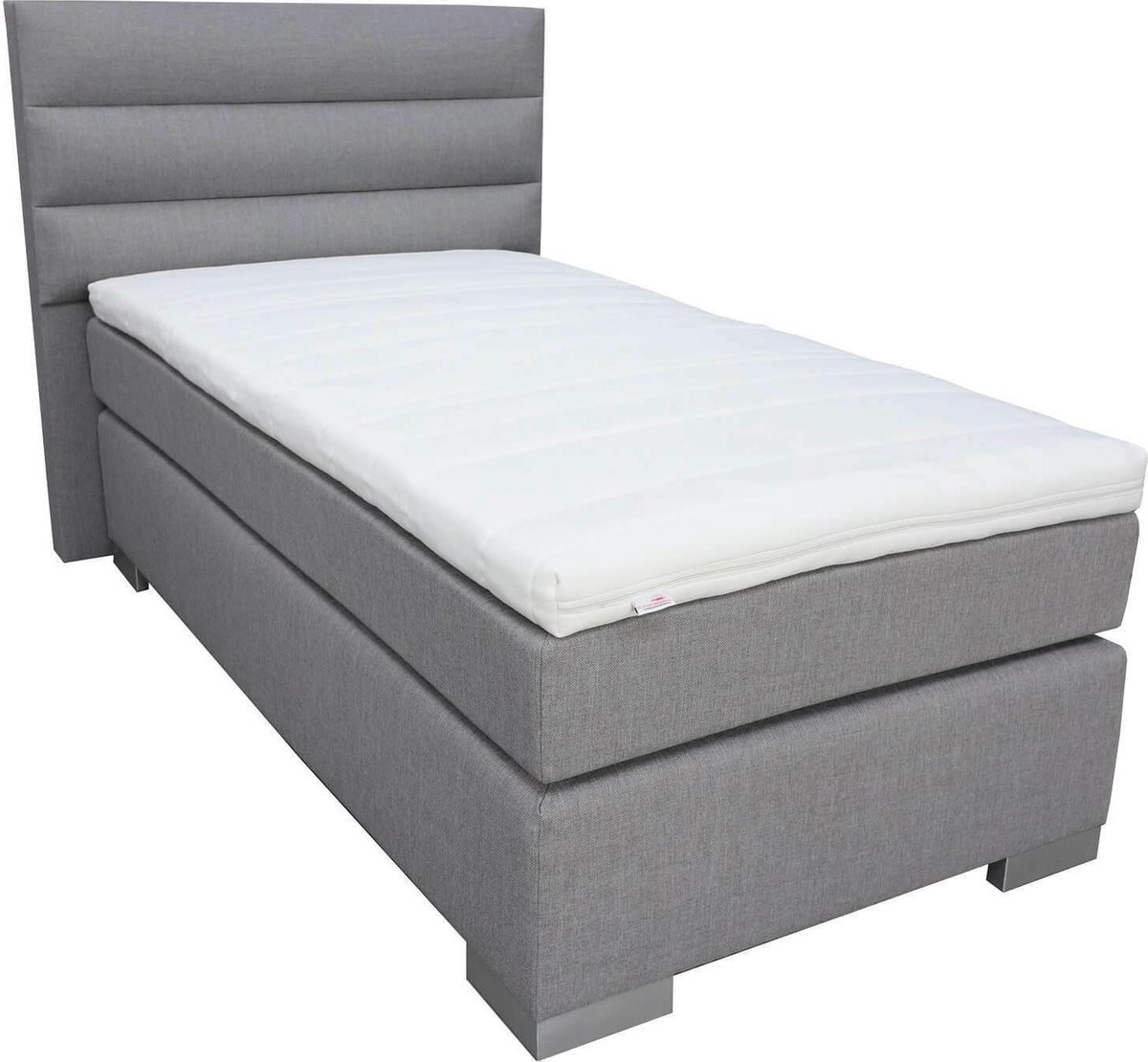 Slaaploods.nl Romance - Boxspring inclusief matras - 90x210 cm - Grijs