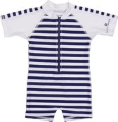 Snapper Rock Unisex UV-pakje  - Blauw / Wit - Maat 86-92