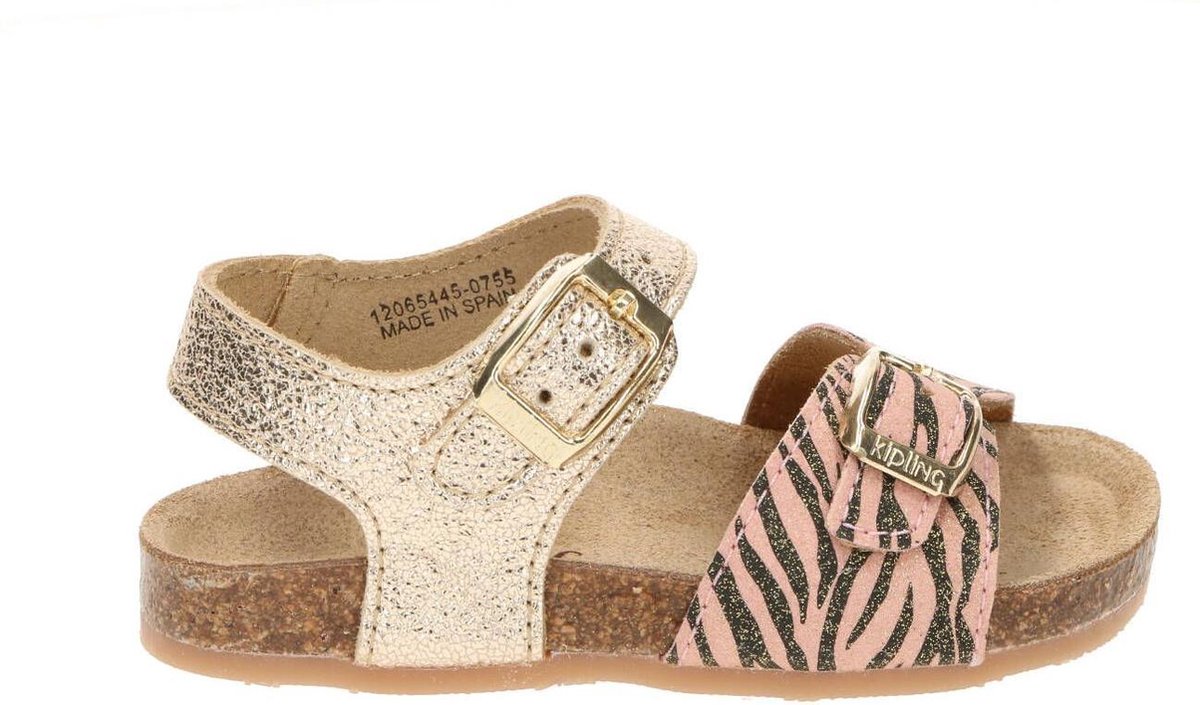 Kipling sandaal Sandalen Meisje Maat 23 goud roze bol