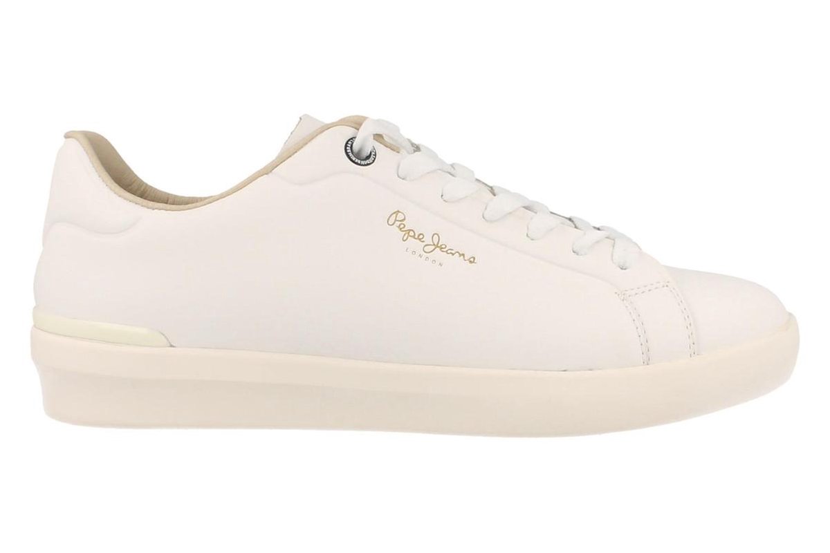 Pepe jeans BRITT MAN BASIC Wit / Beige - Gratis levering | Spartoo.nl ! -  Schoenen Lage sneakers Heren € 75,99
