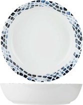 Assiette à pâtes Cozy & Trendy Mosaic Blue - 21,5 x 5,3 cm - Set-6