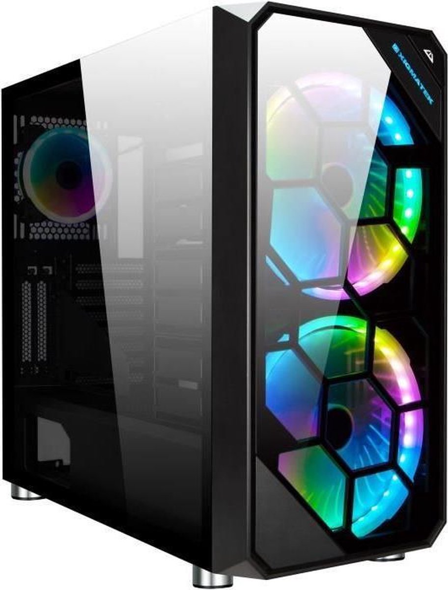 XigMatek PC Zest - Middle Tower - RGB - EN41541 - Black - Dompleed Glass - E -Atx -formaat (EN41541)