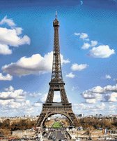 MyHobby Borduurpakket – Eiffeltoren Parijs 50×60 cm - Aida borduurstof 5,5 kruisjes/cm (14 count) - Telpatroon - Borduurgaren - Borduurnaald - Handleiding - Voor Beginners & Gevorderden - Complete borduurset