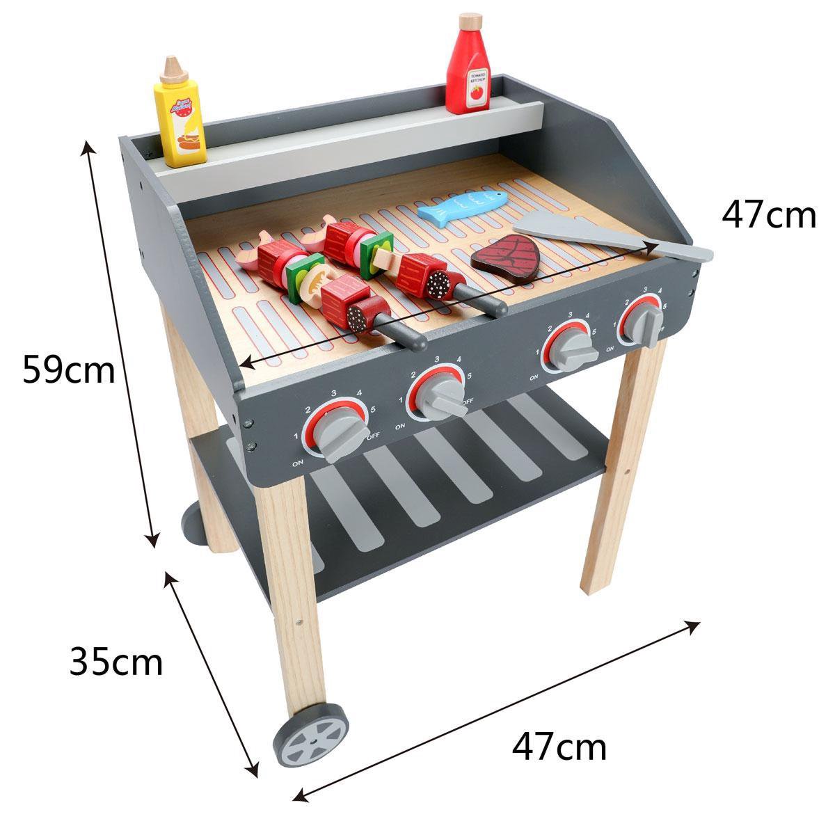 | Mamabrum Houten Grill BBQ Master Speelgoed BBQ Hape barbecue incl. 21 accessoires | Winkeltjes & keukentjes